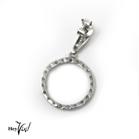 Vintage 80s Dangle Rhinestone Hoop Pierced Earrings New/Old Store Stock -Hey Viv - Picture 2 of 3